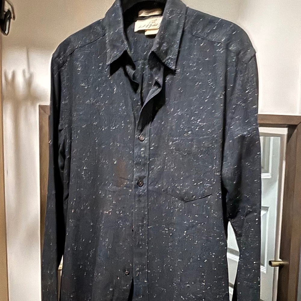 Shirt black with white flecks